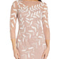 Adrianna Papell Women's Embellished 3/4 Sleeve Sheath Dress Pink Size 16