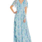 ADRIANNA PAPELL Women's Blue Full-Length Gown Size 6