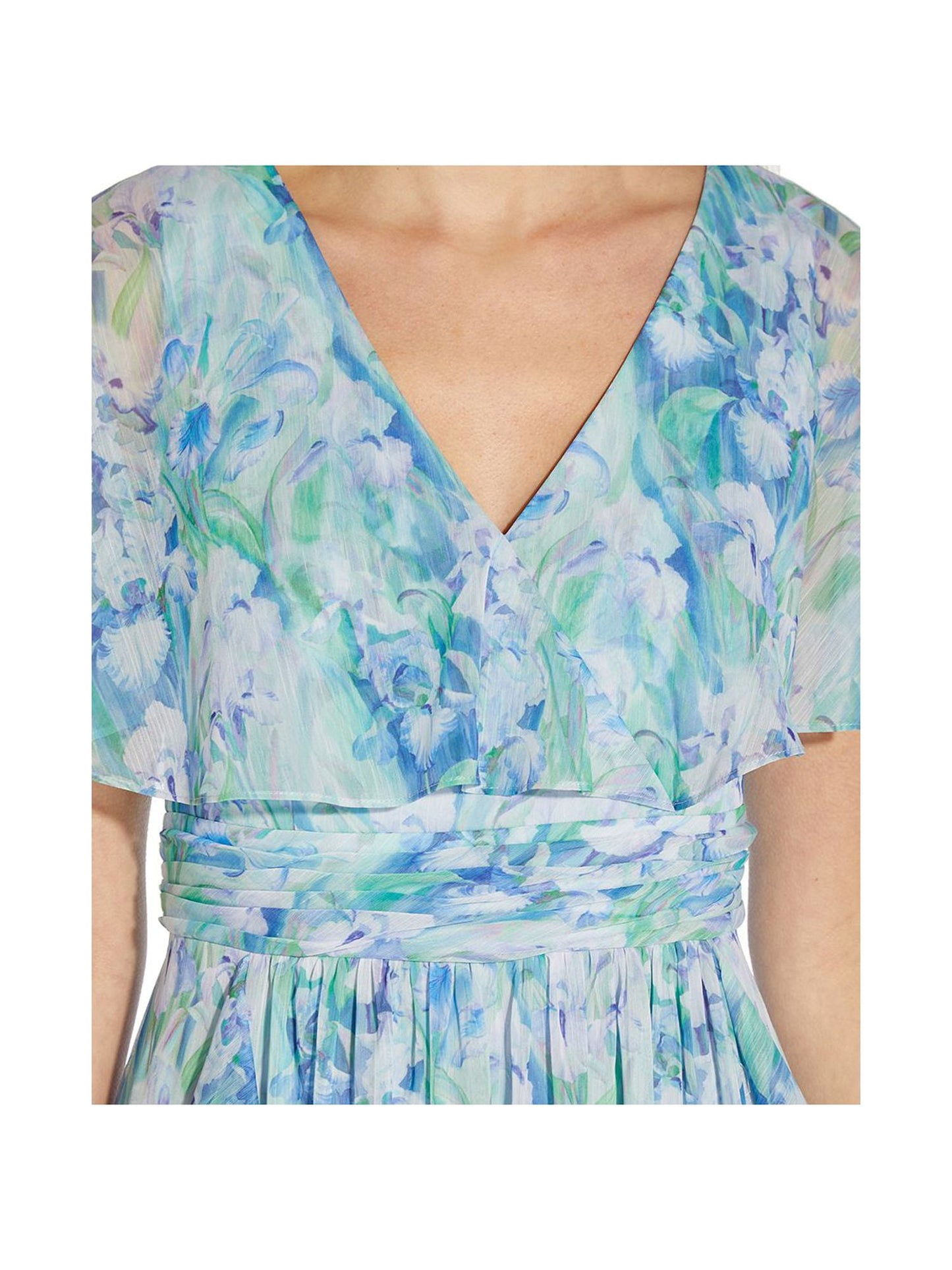 ADRIANNA PAPELL Women's Blue Full-Length Gown Size 6