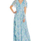 ADRIANNA PAPELL Women's Blue Full-Length Gown Size 6
