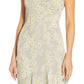 Adrianna Papell Women's Printed High Low Sleeveless Gown Gray Size 12