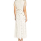 Adrianna Papell Women's Beaded Flutter Sleeve Dress White Size 8