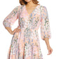 Adrianna Papell Women's Floral Print Midi Dress Pink Size 2
