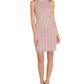 Papell Studio Women's Beaded Sheath Dress Pink Size 14