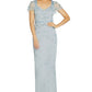 Papell Studio Women's Embellished Sweetheart Neckline Sheath Dress Blue Size 8