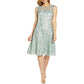 Adrianna Papell Women's Embroidered Cocktail Dress Blue Size 2