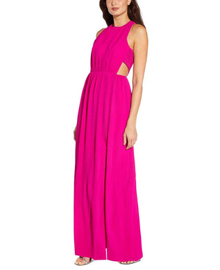 Aidan By Aidan Mattox Women's Pleated Cutout Gown Pink Size 6M