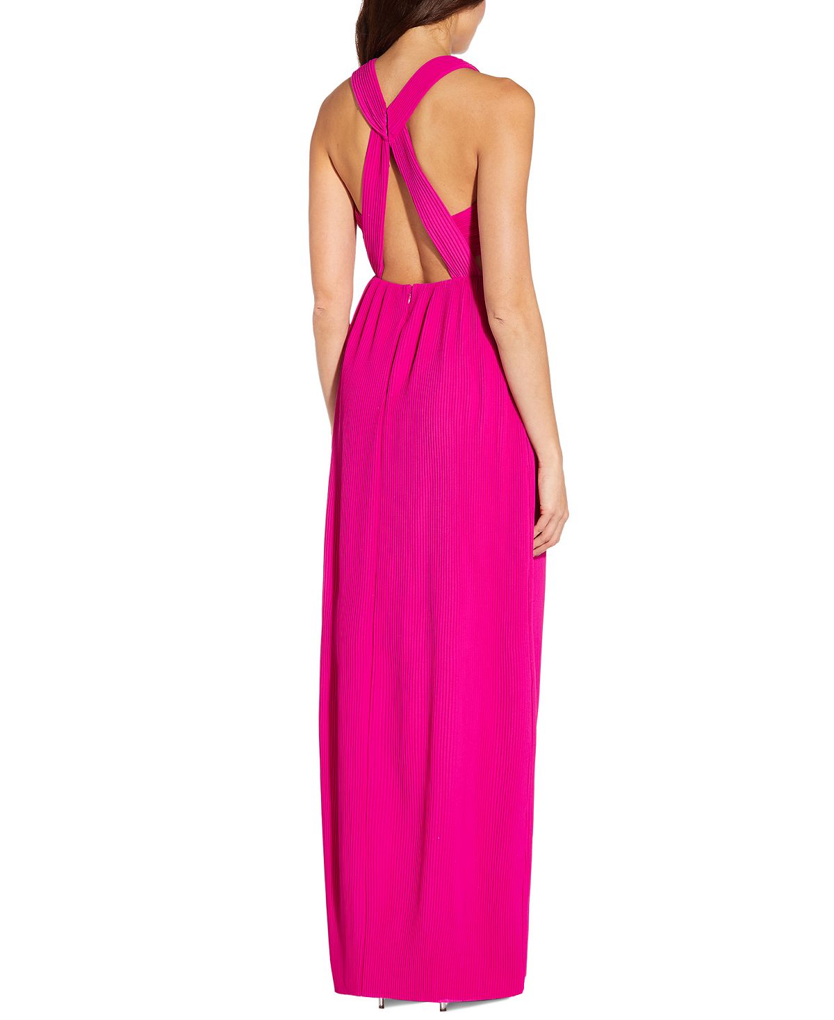 Aidan By Aidan Mattox Women's Pleated Cutout Gown Pink Size 6M