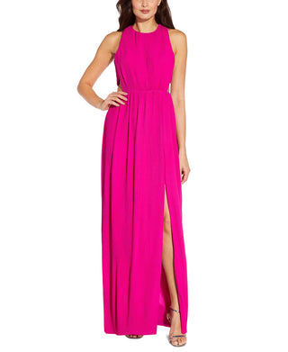 Aidan By Aidan Mattox Women's Pleated Cutout Gown Pink Size 6M