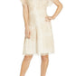 Adrianna Papell Women's Beaded Cocktail Dress Beige Size 16