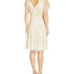 Adrianna Papell Women's Beaded Cocktail Dress Beige Size 16