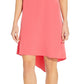 Adrianna Papell Women's High Low Shift Dress Pink Size 0