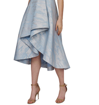 Adrianna Papell Women's High Low Fit & Flare Dress Blue Size 2 Petite