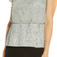 Adrianna Papell Women's Beaded Mesh Top Blue Size 4