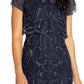 Adrianna Papell Women's Embellished Overlay Dress Blue Size 14