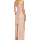 Adrianna Papell Women's Ribbon Embroidered Column Evening Gown Pink Size 6