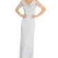 Adrianna Papell Women's V Neck Beaded Gown Blue Size 8