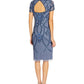 Adrianna Papell Women's Beaded Back Cutout Sheath Dress Blue Size 16