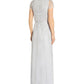 Adrianna Papell Women's Beaded Blouson Gown Blue Size 6