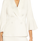 Adrianna Papell Women's Shawl Collar Bell Sleeve Blazer White Size 4