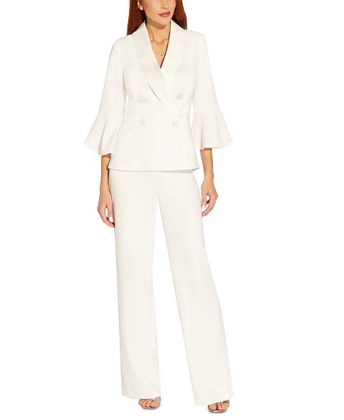 adrianna-papell-womens-shawl-collar-bell-sleeve-blazer-white-size-6