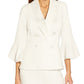 Adrianna Papell Women's Shawl Collar Bell Sleeve Blazer White Size 8