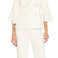 Adrianna Papell Women's Shawl Collar Bell Sleeve Blazer White Size 8