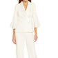 Adrianna Papell Women's Shawl Collar Bell Sleeve Blazer White Size 12