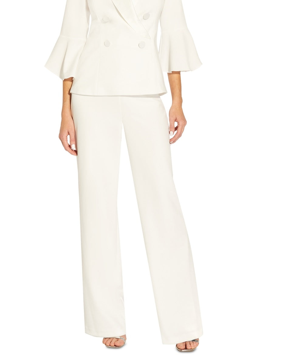 Adrianna Papell Women's Shawl Collar Bell Sleeve Blazer White Size 12