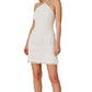 Aidan By Aidan Mattox Women's Fringe Halter Dress White Size 2