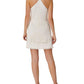 Aidan Mattox Women's Scuba Mini Halter Dress White Size 8