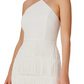 Aidan Mattox Women's Scuba Mini Halter Dress White Size 8