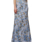 Adrianna Papell Women's Floral Embroidered Gown Blue Size 20