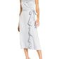 Adrianna Papell Women's Ruffled Midi Dress Blue Size 14