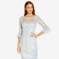 Adrianna Papell Women's Embellished Bell-Sleeve Dress Blue Size 14