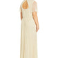 Adrianna Papell Women's Back Cutout Beaded Gown White Size 18