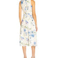 Adrianna Papell Women's Floral Print Midi Dress Blue Size 6Petite