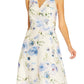 Adrianna Papell Women's Floral Print Midi Dress Blue Size 14 Petite