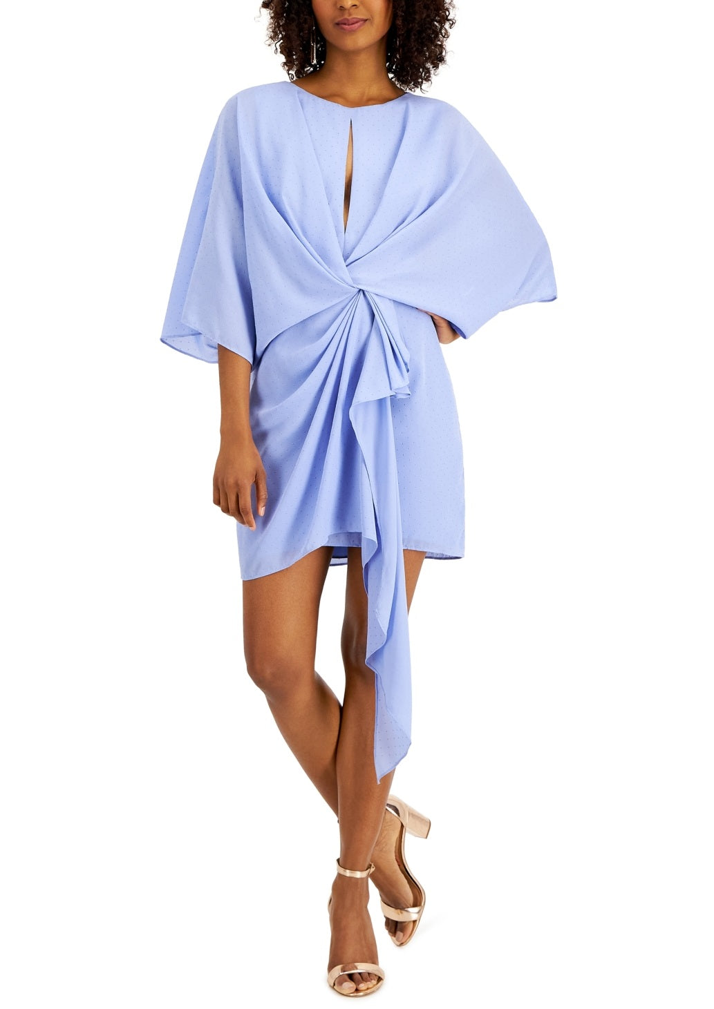 Aidan By Aidan Mattox Women's Draped Cocktail Dress Purple Size 14