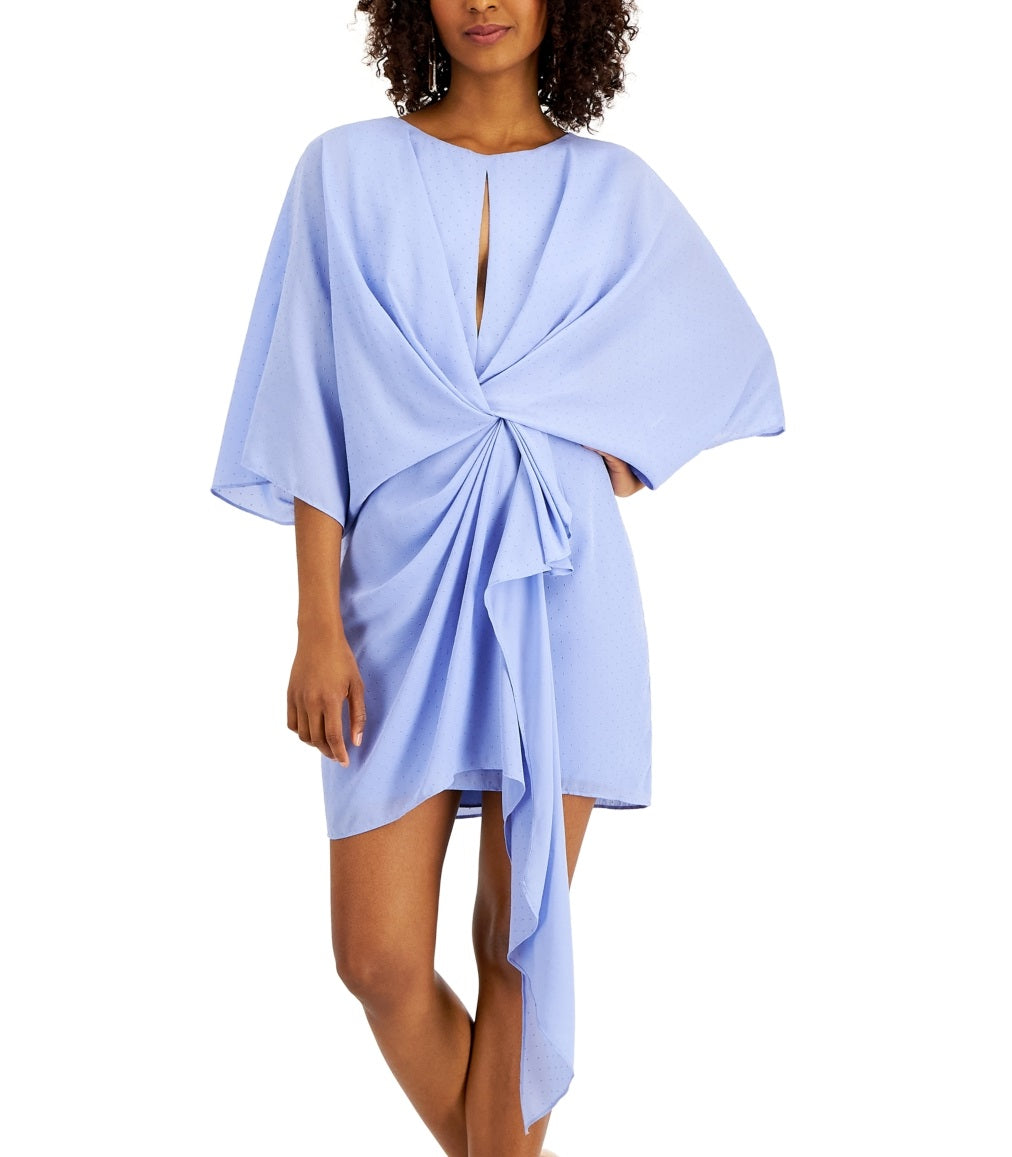 Aidan By Aidan Mattox Women's Draped Cocktail Dress Purple Size 14