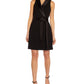 Adrianna Papell Women's Tuxedo Wrap Party Dress Black Size 14