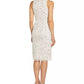 Adrianna Papell Women's Beaded Sheath Dress White Size 8