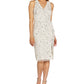 Adrianna Papell Women's Beaded Sheath Dress White Size 8