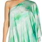Aidan By Aidan Mattox Women's Printed One Shoulder Dress Green Size 14