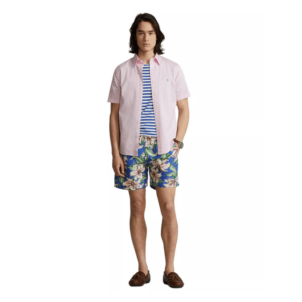 Polo Ralph Lauren Men's Traveler Floral Classic Swim Trunks Blue Size XX-Large