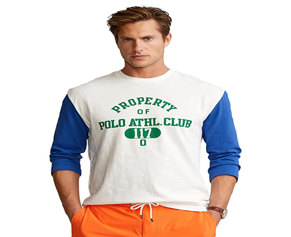 Polo Ralph Lauren Men's Classic Fit Graphic Baseball T-Shirt White Size X-Large