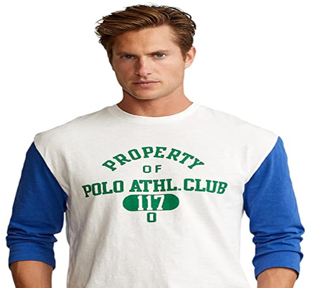 Polo Ralph Lauren Men's Classic Fit Graphic Baseball T-Shirt White Size X-Large