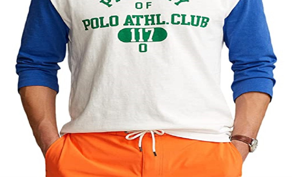 Polo Ralph Lauren Men's Classic Fit Graphic Baseball T-Shirt White Size X-Large