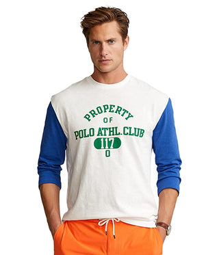 Polo Ralph Lauren Men's Classic Fit Graphic Baseball T-Shirt White Size XX-Large
