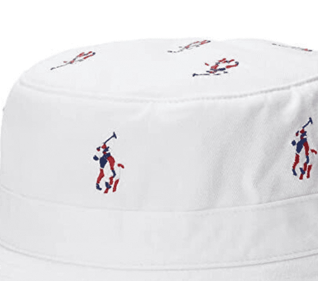 Polo Ralph Lauren Men's Signature Pony Bucket Hat White Size Large